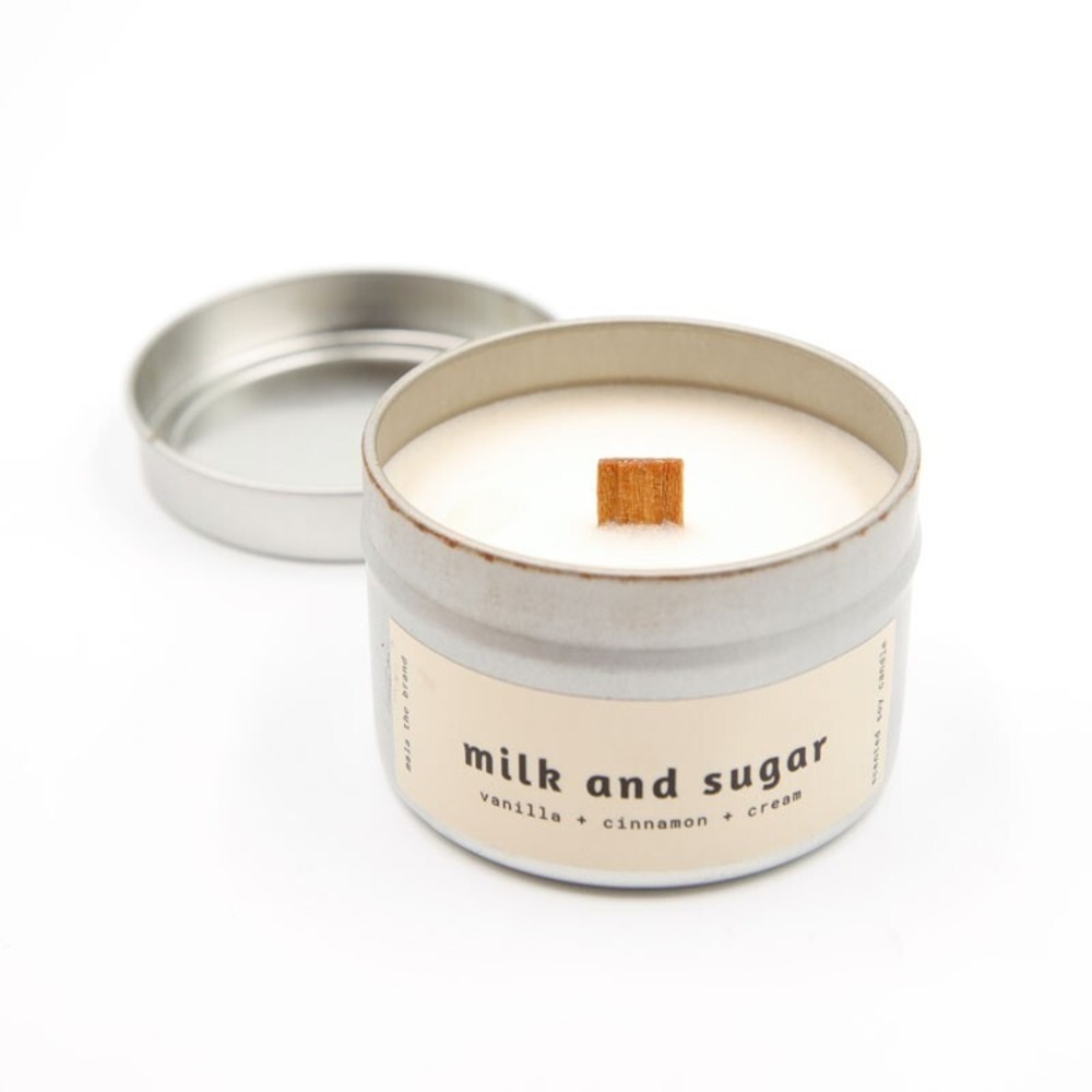 mala - Milk and Sugar - Scented Soy Candle Tin - 4 oz / 113 g - READ DESCRIPTION